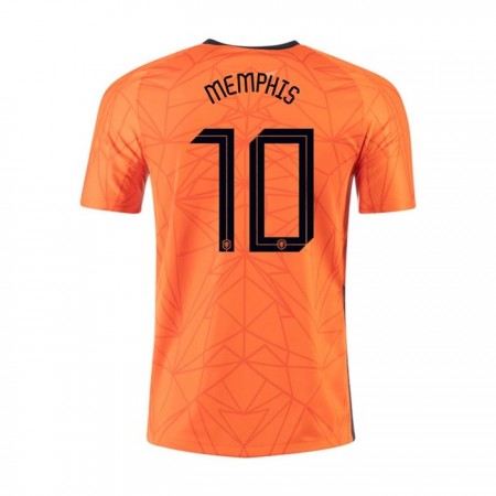 Billiga Fotbollströjor Nederländerna MEMPHIS 10 Hemma tröja EM 2020 Kortärmad
